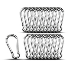 Carabiner Clip Hooks, 20Pcs 3.15 Inch Carabiners Heavy Duty, 304 Stainless Steel