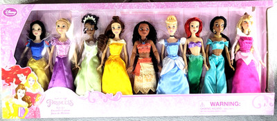Disney Store Classic Princess Doll Collection 9 Pack Gift Set Moana Ariel NIB