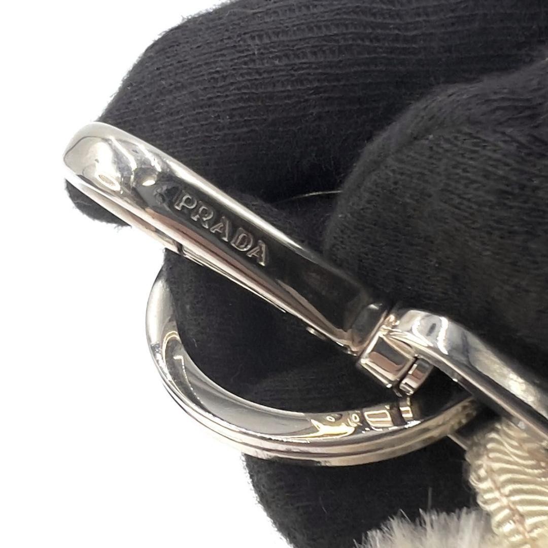 Prada Bear Charm Keychain Gold Dress with Box Used thumbnail 4