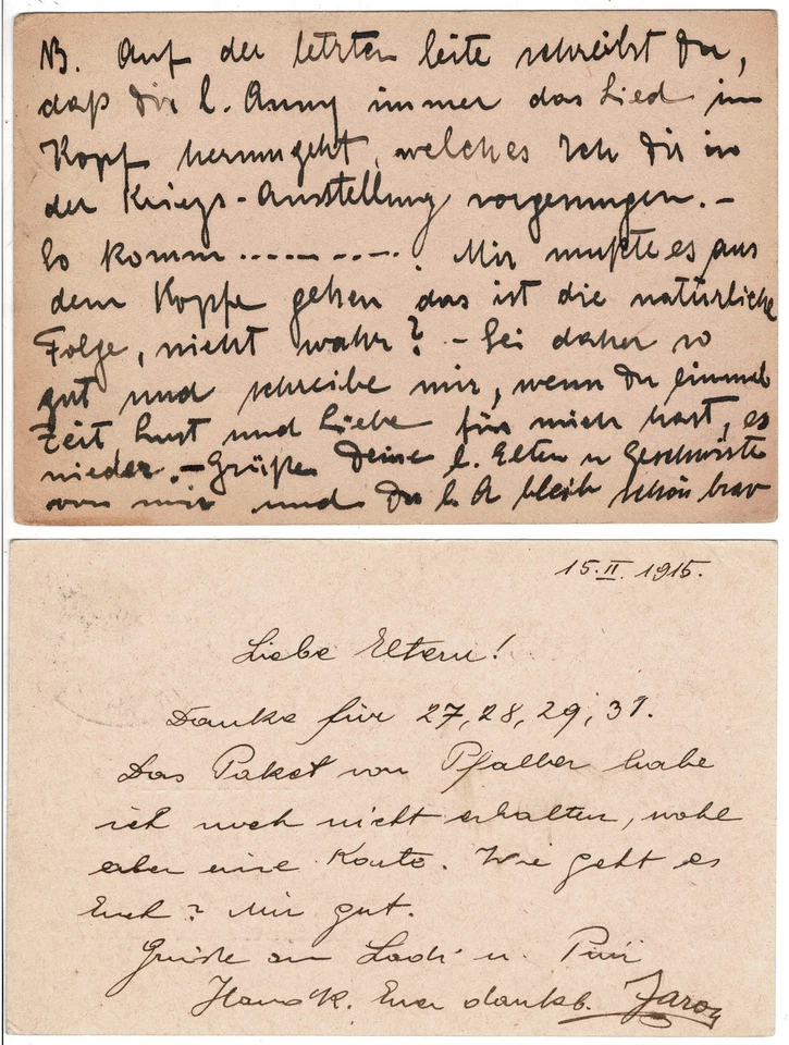 2 piezas Armada austriaca Primera Guerra Mundial - Cancelación de barco 1915 - SMS Wien y SMS Maria Theresia Foto 2 de 3