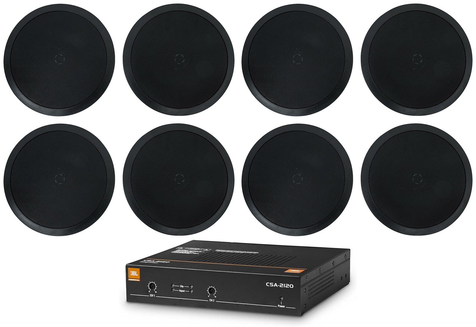 JBL CSA 2120 Commercial Amplifier Amp8 8 Black Ceiling Speakers 4 Restaurant 109590₽