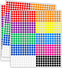 1/4 Inch Colored Dot Stickers Small Mini Round Circle Label Stickers