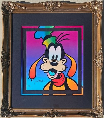 Peter Max Goofy Suite III Handsigniert Serigrafie 1995 Disney Gerahmt Kunst