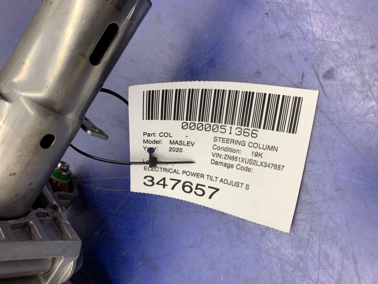 2017-2020 MASERATI LEVANTE M161 POWER ADJUST STEERING COLUMN & SHAFT 6700339440