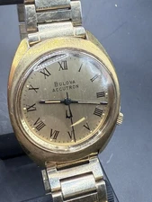 Vintage 1976 BULOVA ACCUTRON Tuning Fork Men's Watch Working JB Champion Band
