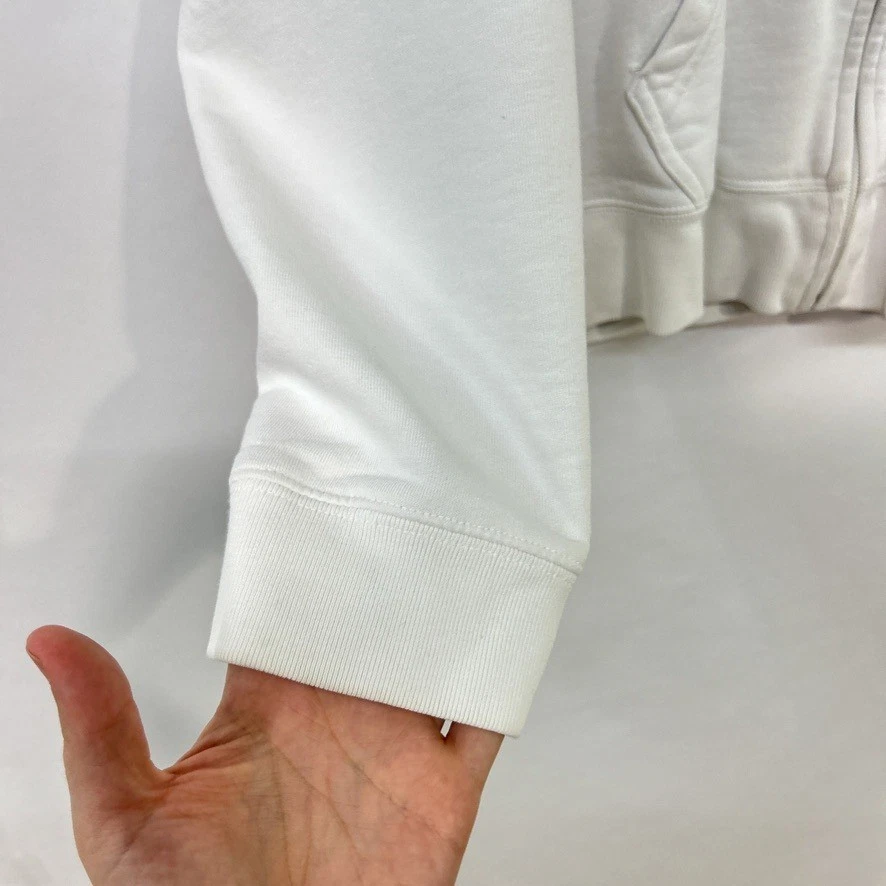 Tommy Hilfiger 白色全拉链连帽衫 XL 刺绣标志 90 年代 Y2K 街头服饰 — 第 2/4 张图片
