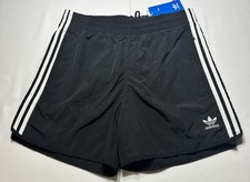 Adidas Originals Classics Sprinter Shorts Black White Stripes HS2069 Men's NWT