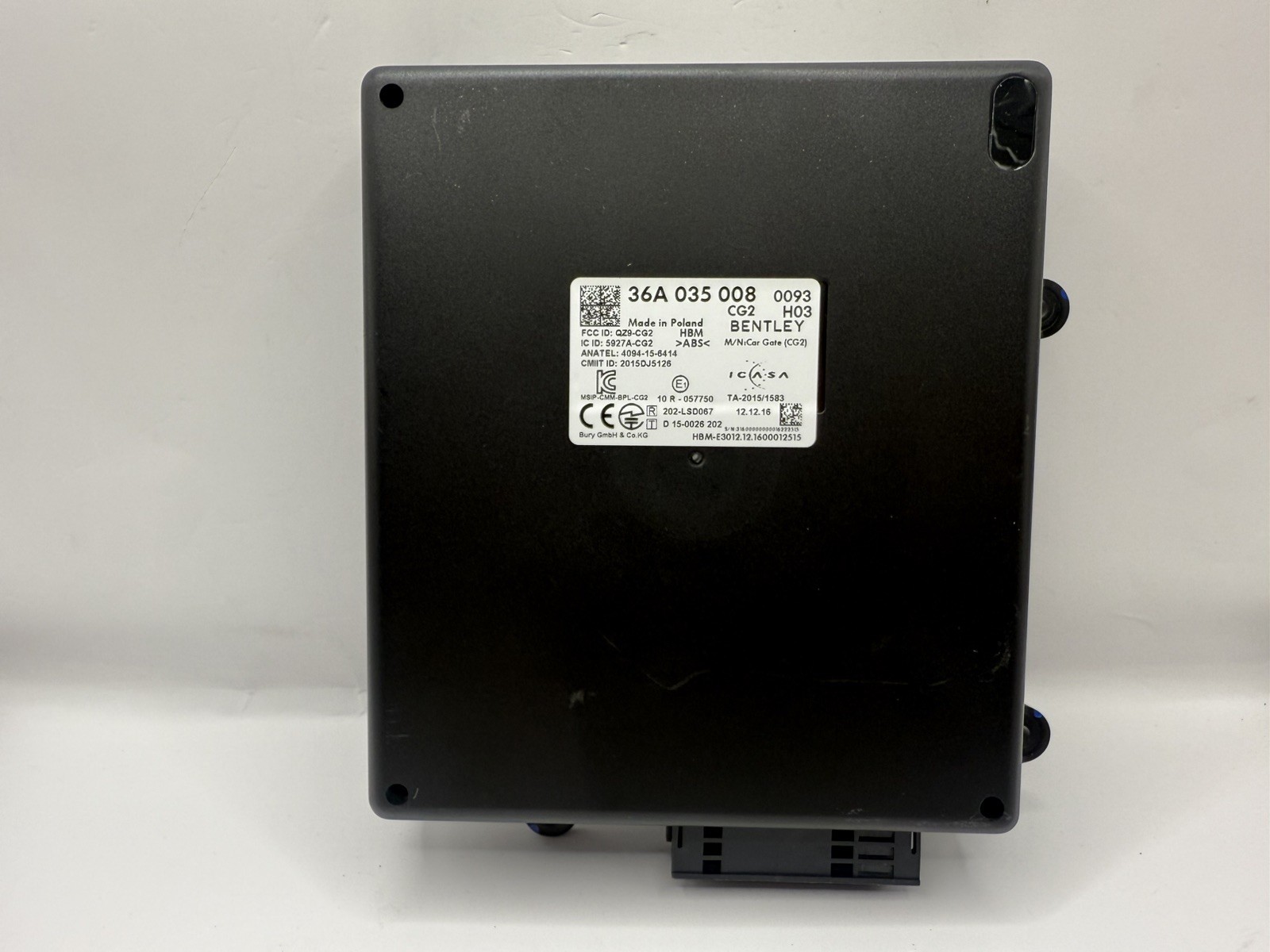 2016-2020 Bentley Bentayga Cargate Remote ECU Control Module Computer Unit