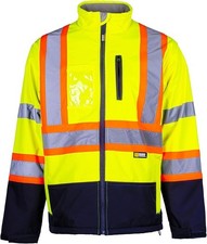 Holmes Workwear Hi-Vis Yellow Softshell Jacket 3XL Brand New