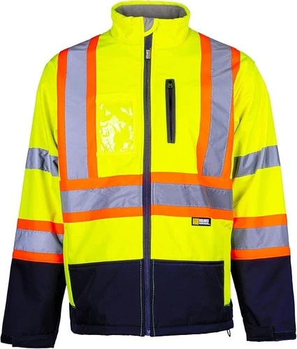 Holmes Workwear Hi-Vis Yellow Softshell Jacket 3XL Brand New - product listing photo
