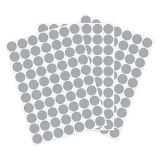 3 Sheet/210Pcs 18mm Dia PVC Self Adhesive Screw Hole Cover Stickers, Gray
