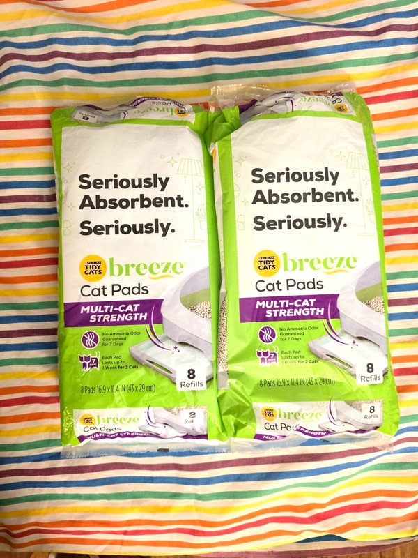 Tidy Cats Breeze Multi-Cat Strength Refill Pads 2 Pack 16 TOATL