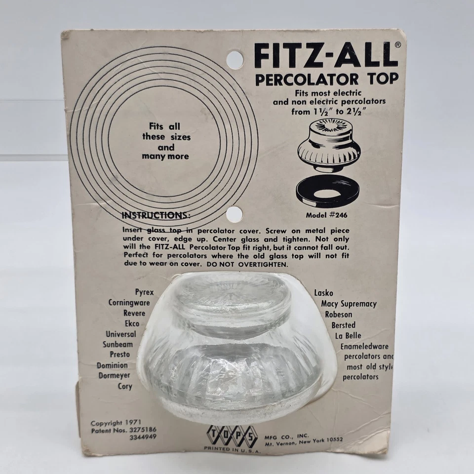 Fitz All 246 Repuesto Percolador Superior 1 1/2" a 2 1/2" Lote de 2 Nuevo Sellado Foto 2 de 4