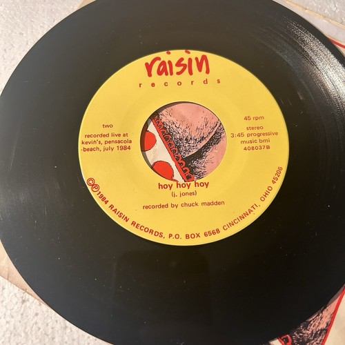 The Raisins Vakentine / Hoy Hoy Hoy 7” 1984 G+ 45rpm - Picture 4 of 4