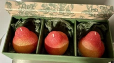 The White Barn Candle Co.  Holiday Fruits Sugared Candle Trio
