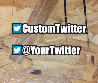 2 Custom Your Username Twitter Tweet Full Color Vinyl Sticker Decal Car Truck