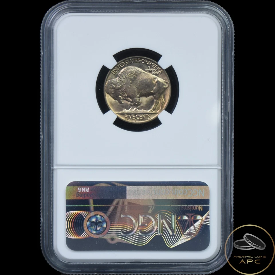 1938 D Buffalo Nickel 5C NGC MS66 Beautiful Toning++ - Image 2 of 2
