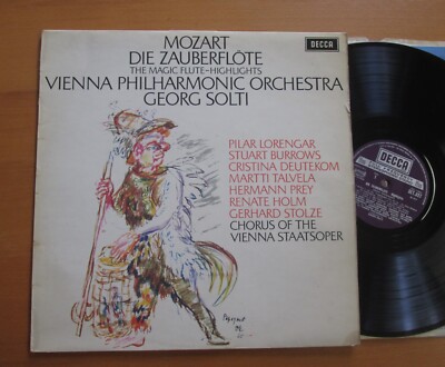SET 527 Mozart Die Zauberflote Georg Solti Lorengar Decca EX/VG (no insert)