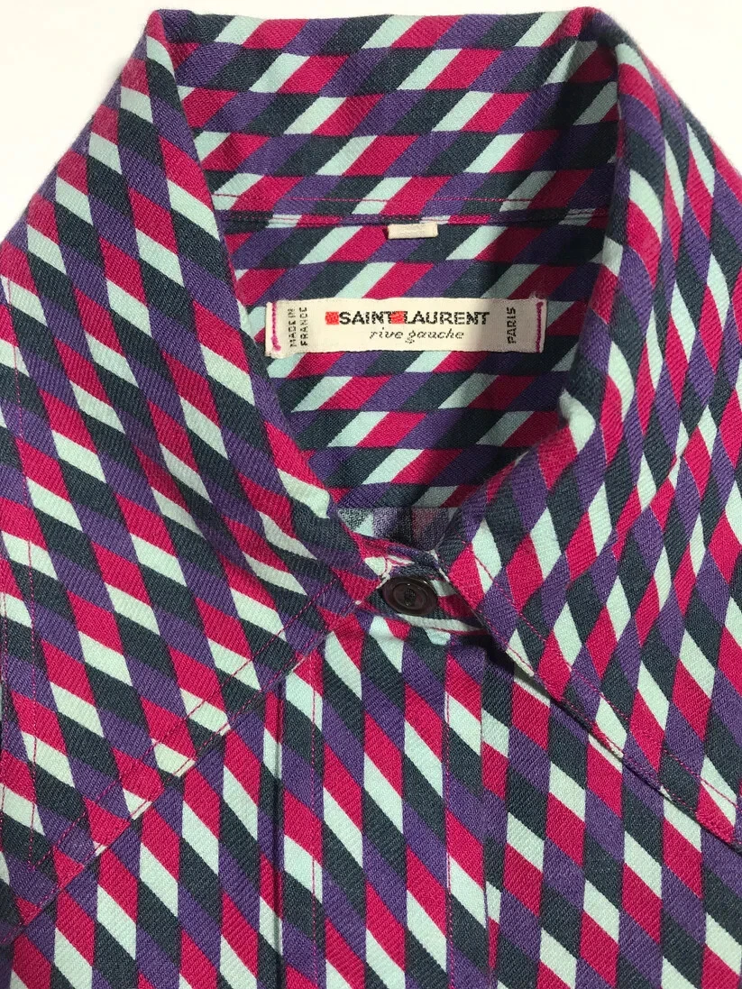 Chemise Yves Saint Laurent YSL Rive Gauche Taille 36 mode vintage pr t porter