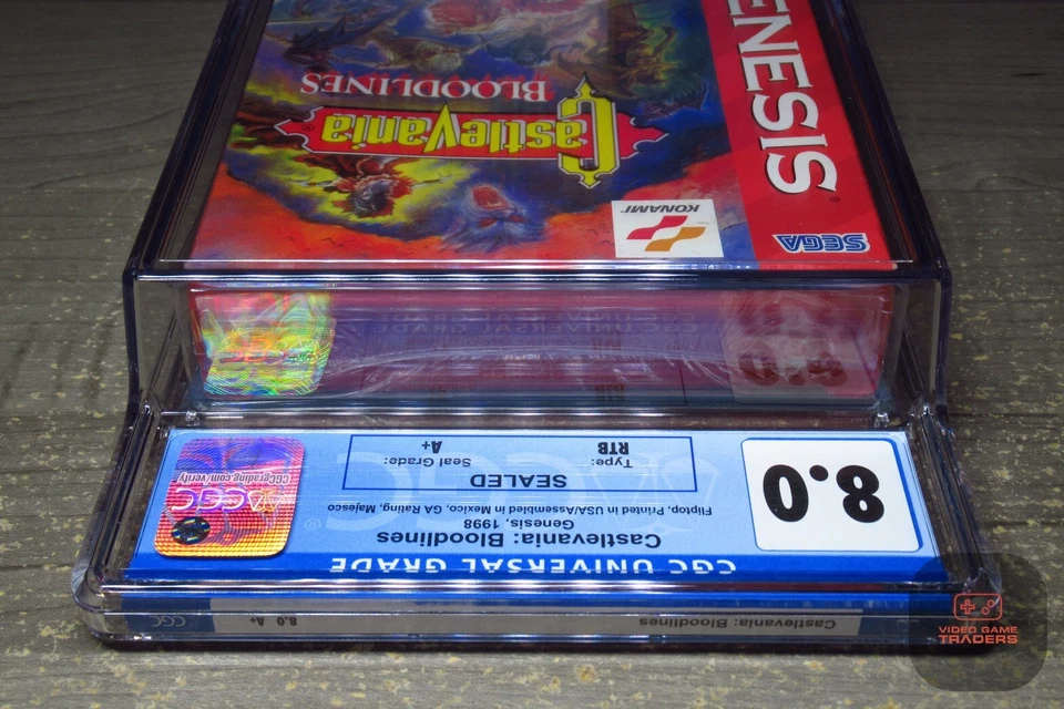 CGC 8.0 A+ - Castlevania: Bloodlines Sega Genesis 1998 NEW! - RARE! - Image 4 of 4