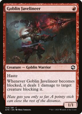 Goblin Javelineer Foil (144) Adventures in the Forgotten Realms AFR MTG Magic