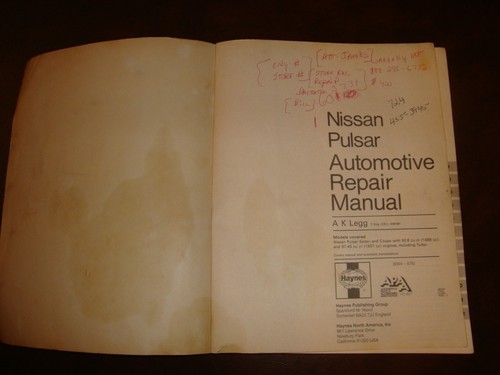 Nissan Pulsar 1983 to 1986 Haynes Automative Repair Manual - All Models - Picture 4 of 10