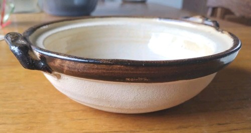 Argilla di terracotta giapponese 6 1/2" pentola calda cottura zuppa di riso vintage Donabe - Foto 3 di 14