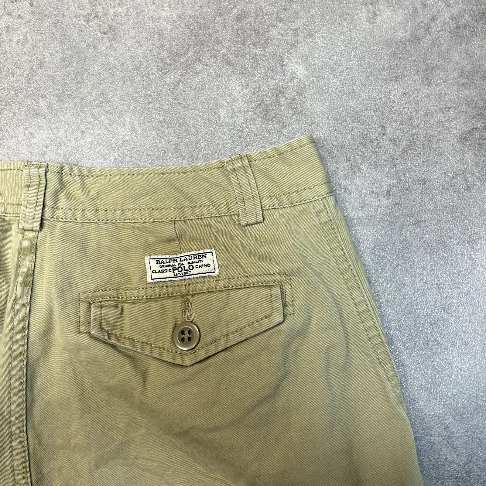Ralph Lauren Cargos Shorts Womens 26" 90s Vintage Canvas Summer Shorts, Beige image 7