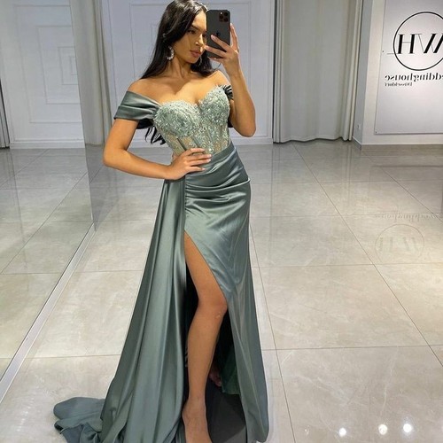 Mono Female's Prom Dress Satin Court 