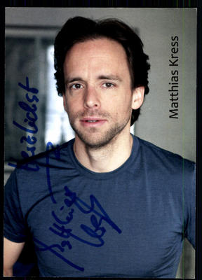 Matthias Kress Autograph Card Original Signed ## BC 2543
