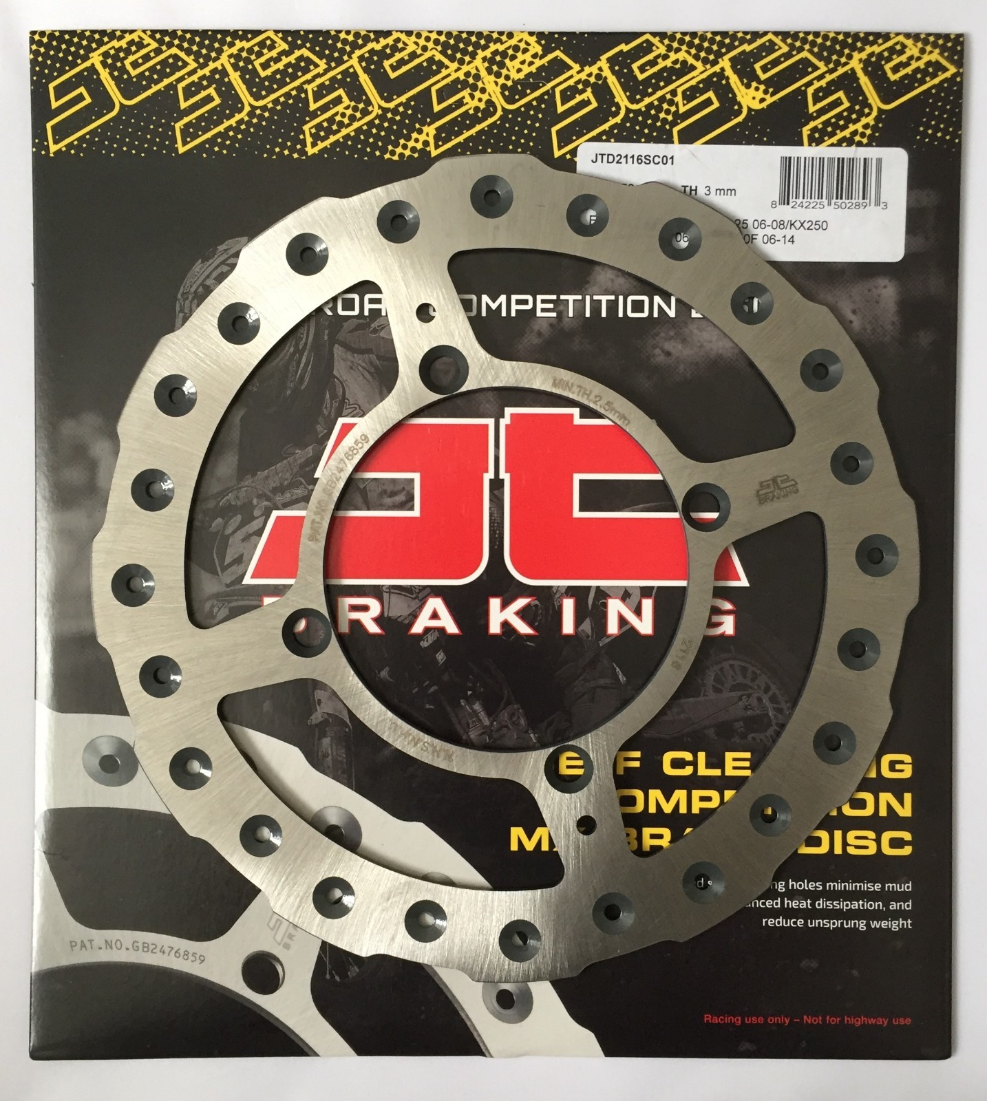 Kawasaki KX450F (2006 to 2014) JT Brakes Self Cleaning FRONT Wavy Brake Disc