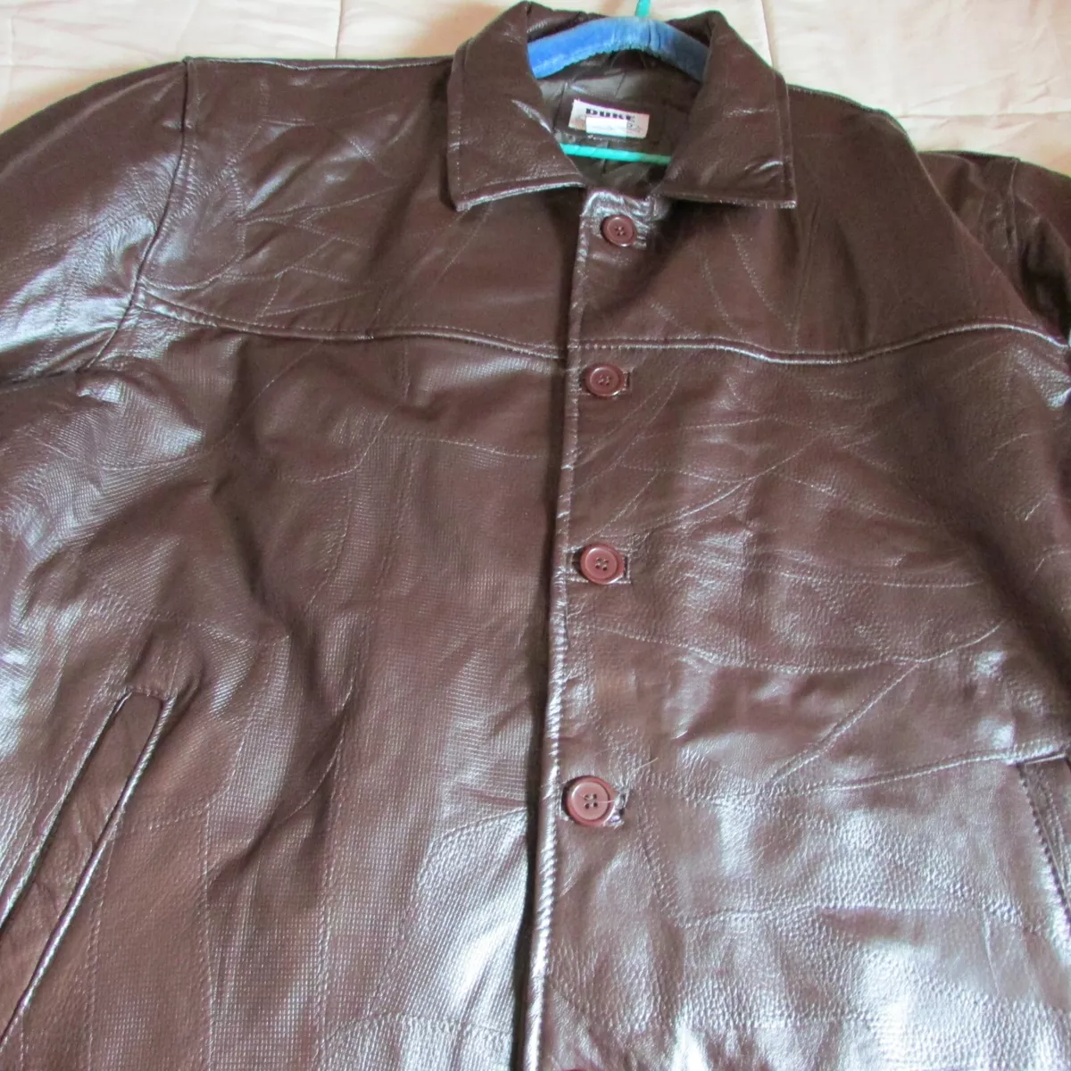 Excellent Men s Haband Duke Leather Jacket Size 4XL. Patchwork
