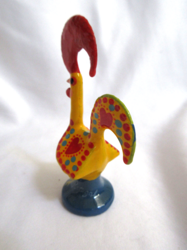 Gallo portoghese della fortuna dipinto a mano 3" souvenir usato in ottime condizioni - Foto 5 di 9