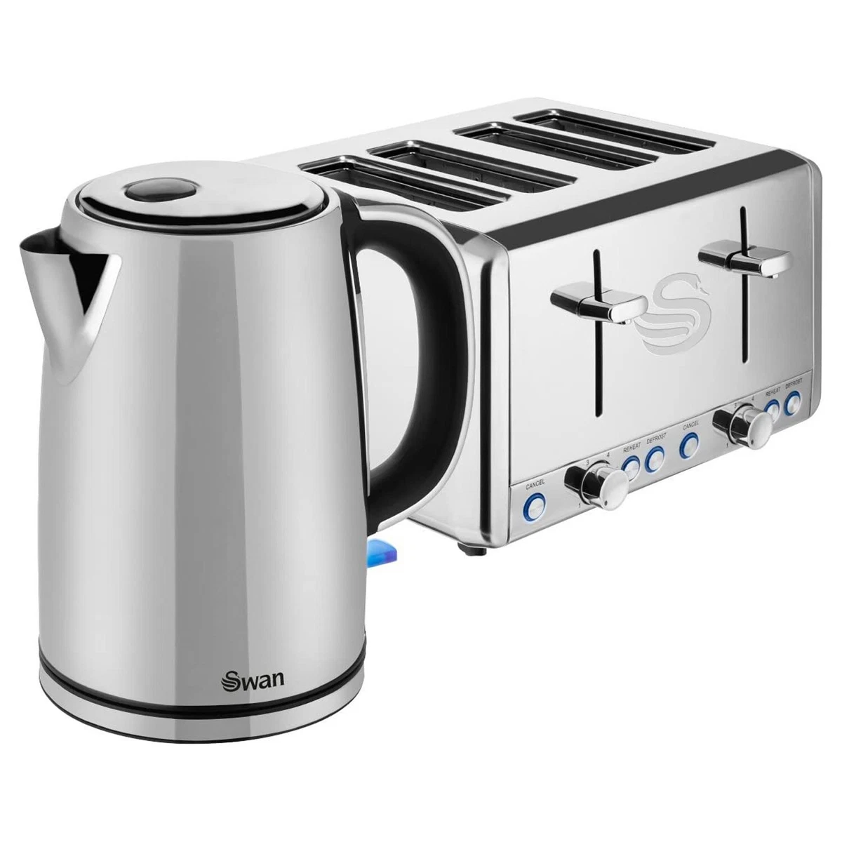 Swan stainless steel kettle and toaster deals