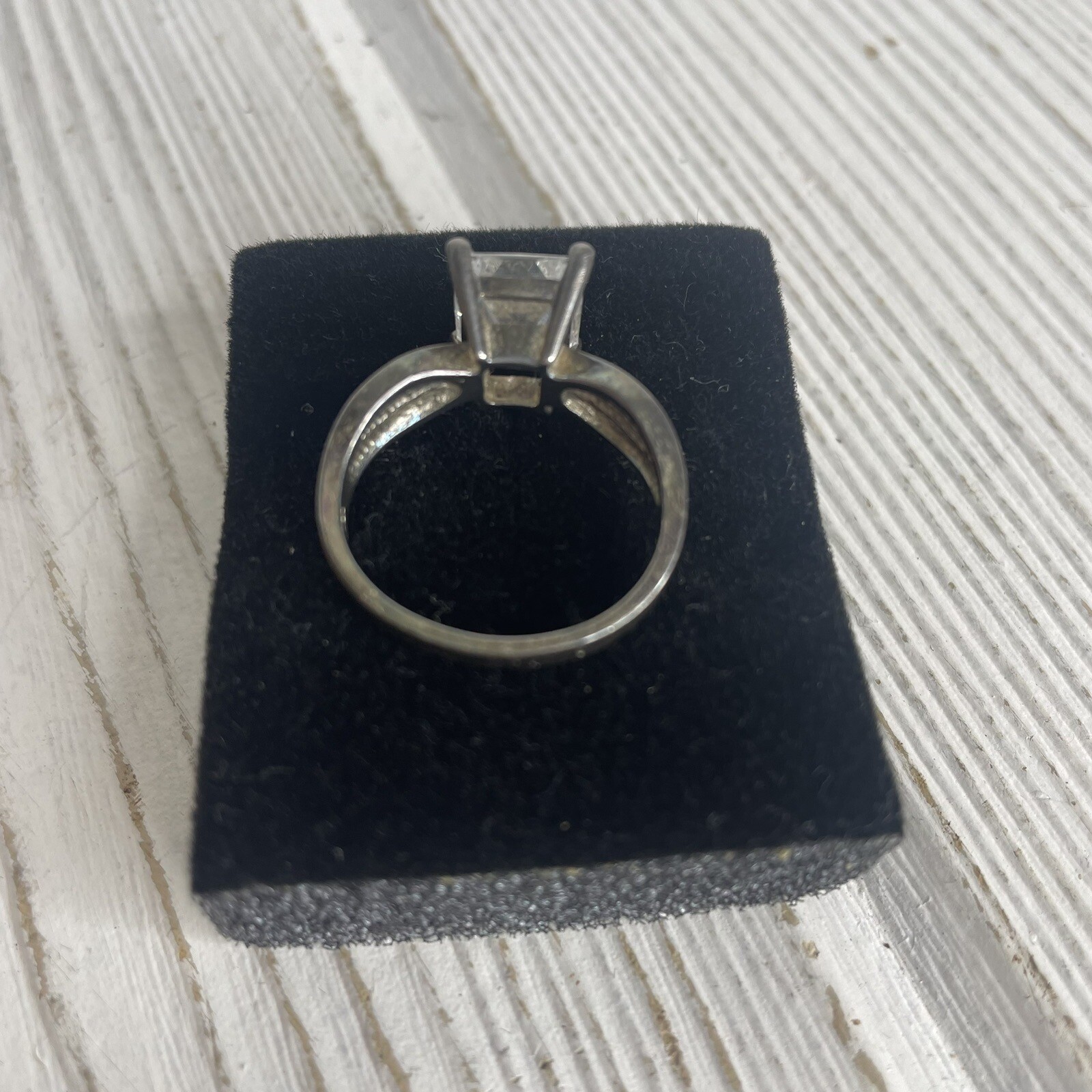 Absolute Simulated Diamond Ring Sterling Emerald … - image 4