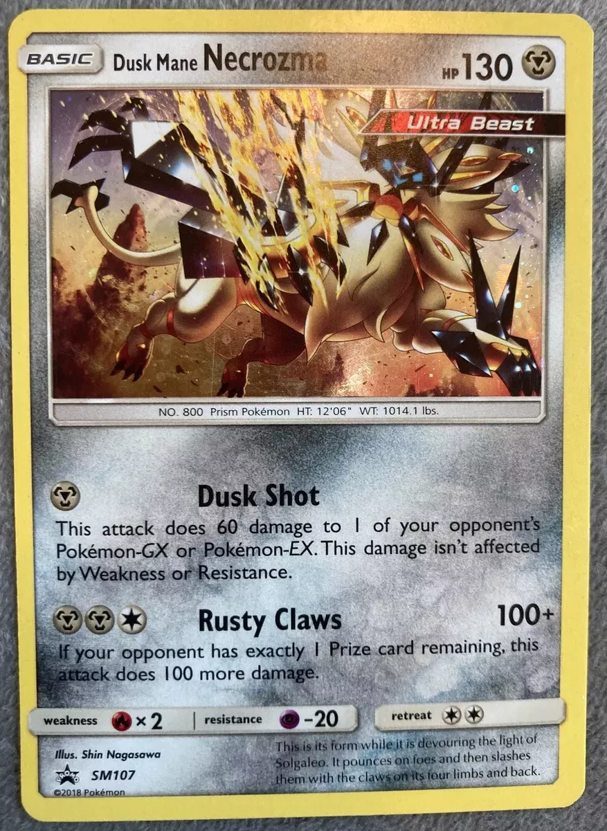 Dusk Mane Necrozma SM107 Ultra Beast Holo Black Star Promo Pokemon Card NM