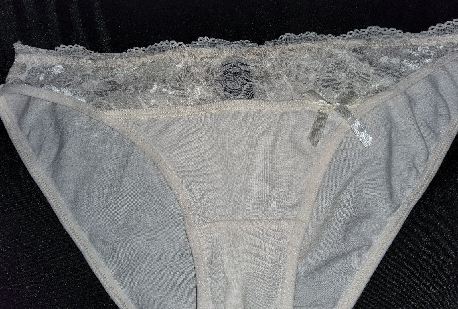 Vintage New JCPenney Bikini Panties w Lace Polyester Cotton Spandex