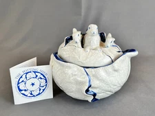 The Potting Shed DEDHAM RABBIT 7" Covered Cabbage Dish c. 1991: MINT
