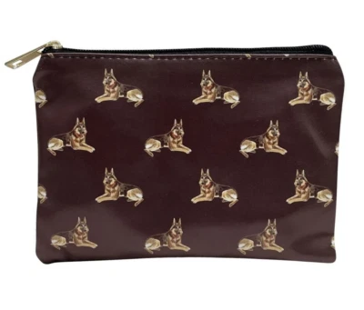 Ladies German Shepherd Alsatian cosmetic makeup bag lined case Dog lover gift