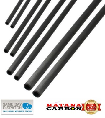 UD 5 Stück x Außendurchmesser 6 mm x Innendurchmesser 4 mm x 200 mm Premium 100 % Kohlefaser Rohr pultrudiert