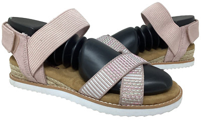 Skechers Women's Bobs Desert Kiss Island Strut Sandals Light Pink Size:6 197G