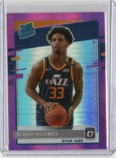 2020-21 Panini Donruss Optic Elijah Hughes Pink Hyper Prizm Rated Rookie RC #192
