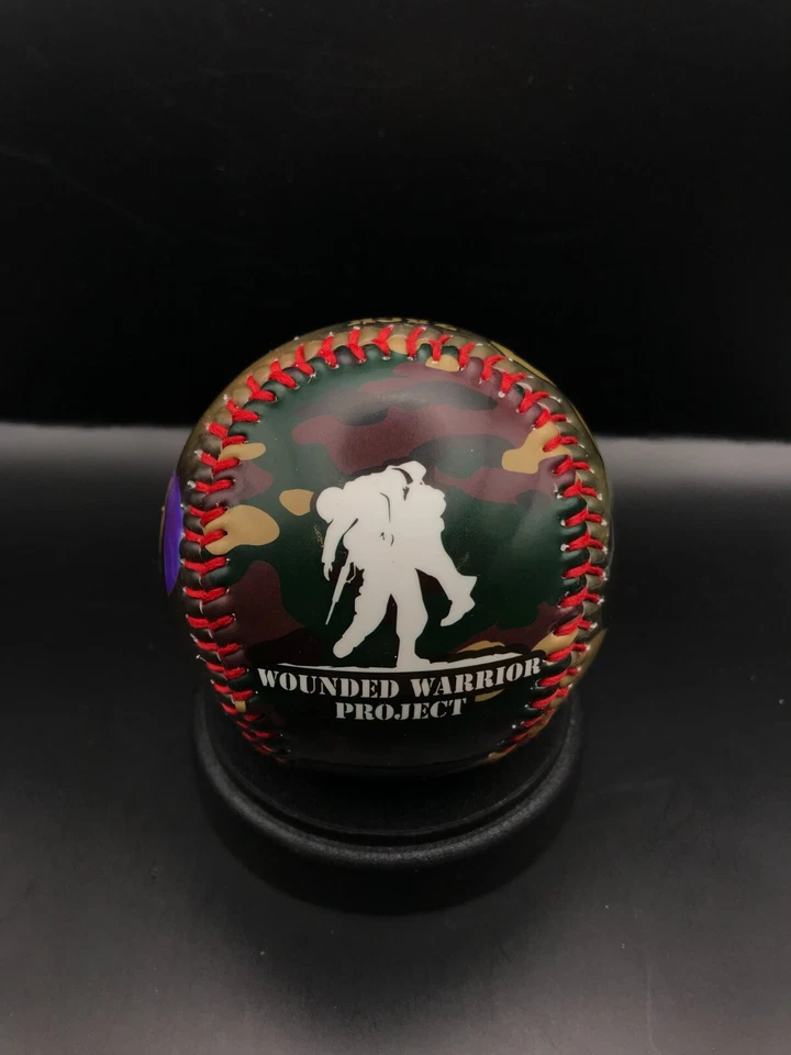 Wounded Warrior Project Zack Greinke Glossy Souvenir Collectible Baseball NEW - Image 2 of 4