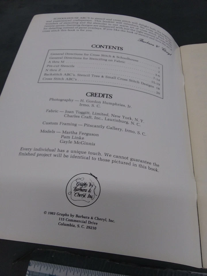 SCHOOLHOUSE ABC'S STENCIL CROSS STITCH PATTERN - Image 3 of 4