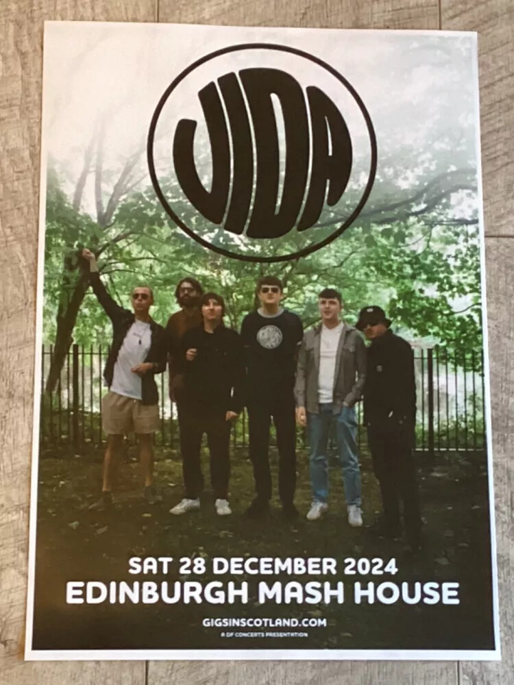 .Jida - Edinburgh dec.2024 music band show tour memorabilia - concert gig poster
