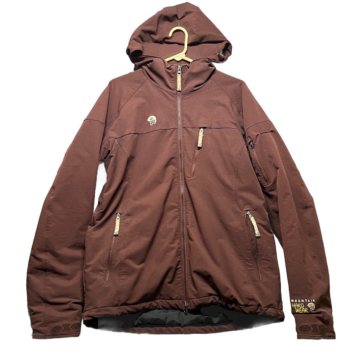 Mountain Hardwear Parabolic Snow Jacket Men L Maroon Full Zip 