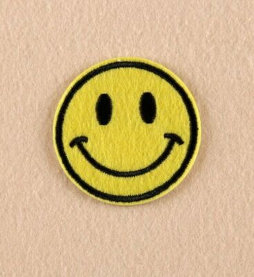 Yellow Smiley Face Emoji/Emoticon Iron on Applique/Embroidered Patch ''403
