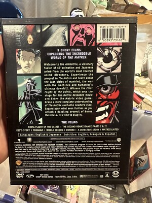 Animatrix (DVD, 2003, Widescreen) - Rare Snap Case - 85393731625| eBay