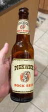 PICKWICK BOCK BEER 12 OZ GLASS BOTTLE W/ LABEL - NECK HAFFENREFFER BRG BOSTON MA