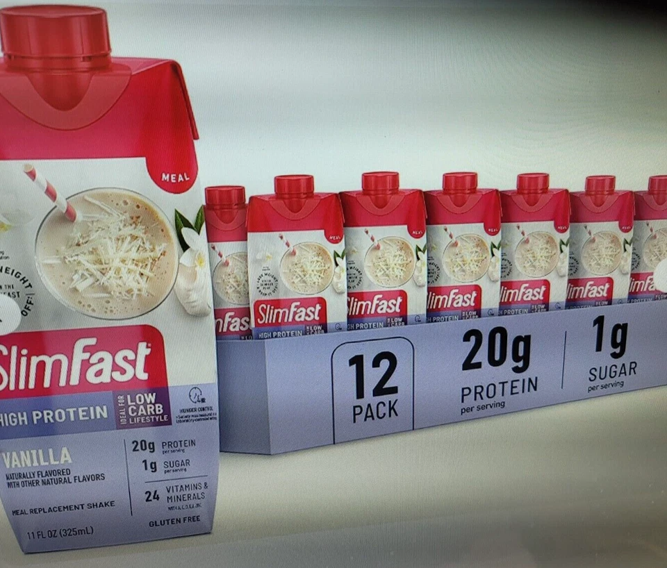 SlimFast Advancd Energy High Protein Meal Replacement 12 Count+12Orgain Organic - Image 4 of 4